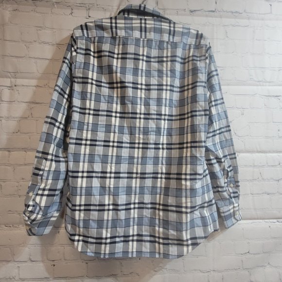 Banana Republic Tailored Slim Flit Shirt Blue - Small - Picture 2 of 4